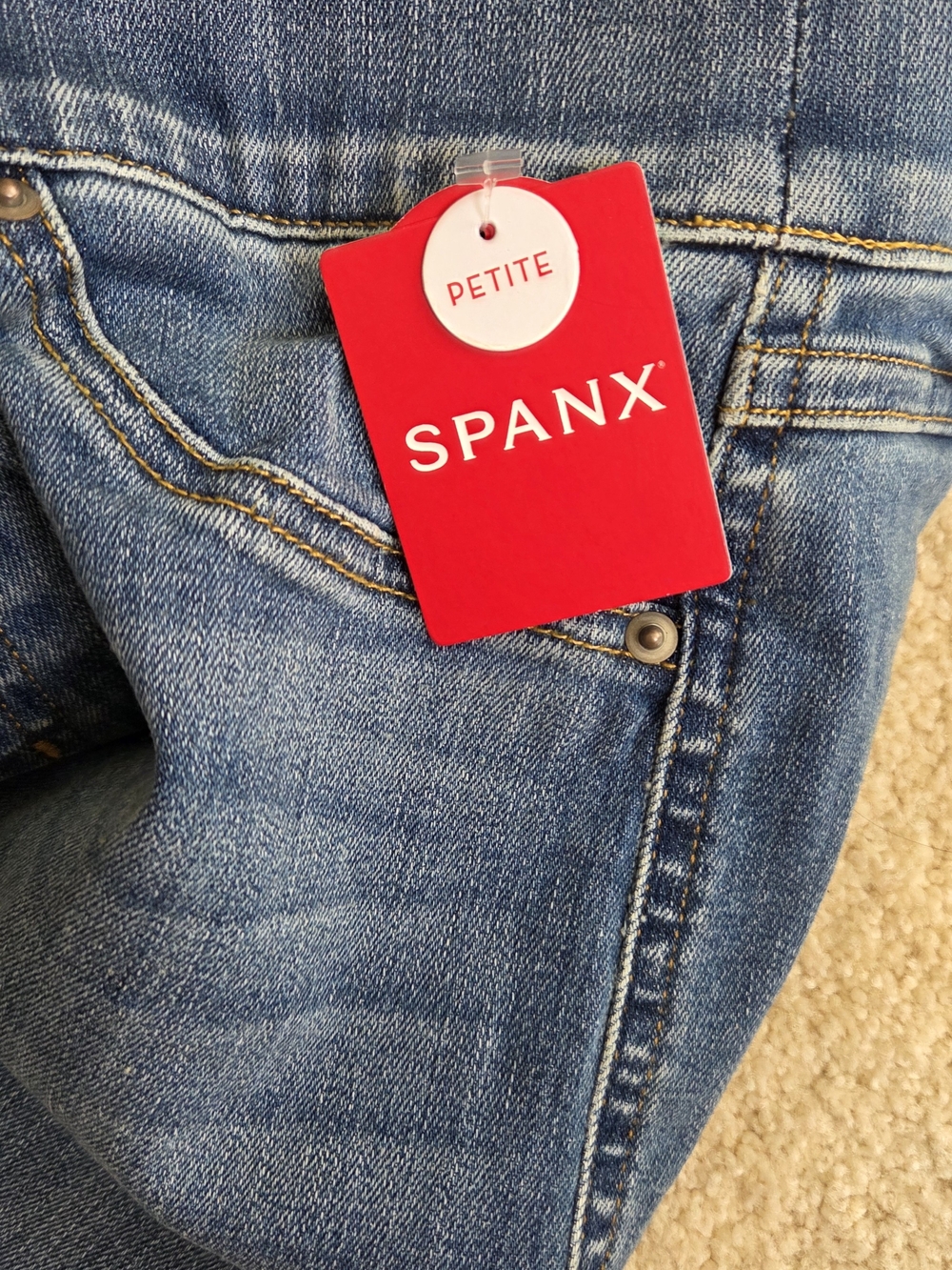 SPANX Vintage Indigo Skinny Jeans - Blue Size Petite S - Picture 4 of 7